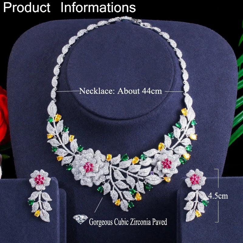 High Quality African Nigerican Cubic Zirconia Big Rose Flower - WELLQHOME