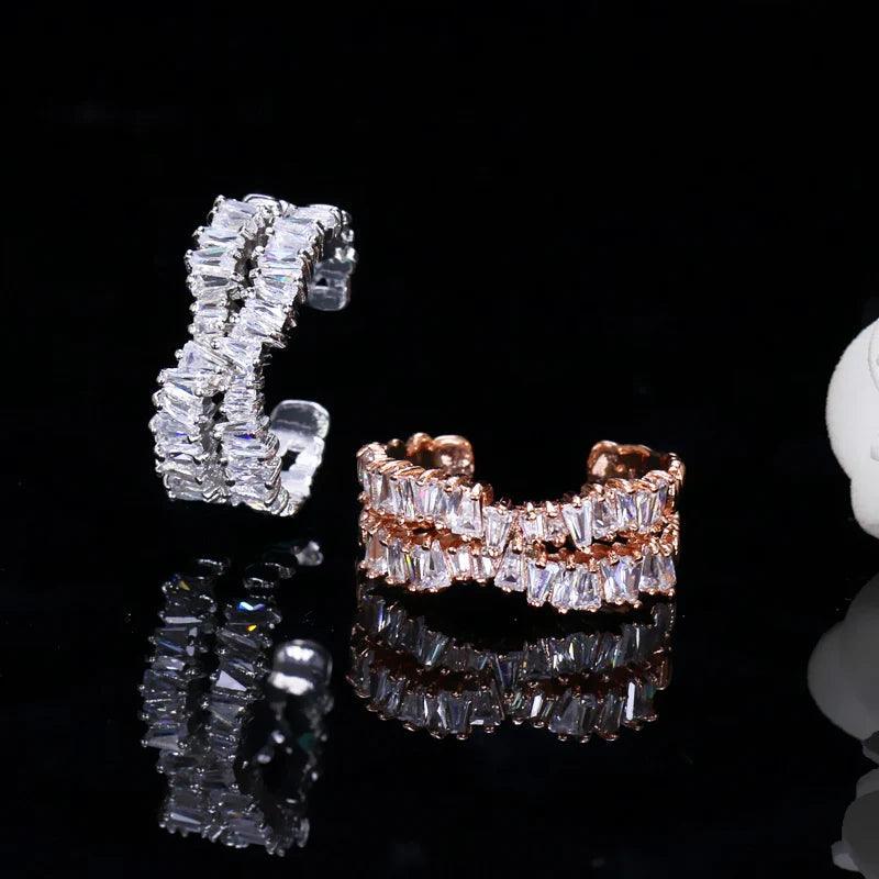 Adjustable Size Rose Gold Color Bracelet Bangle Ring Set - WELLQHOME
