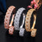 Luxury Big African CZ Bangle Bracelet Ring Set Fashion Dubai Gold Silver Plated Jewelry - WELLQHOME