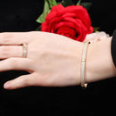 Luxury Round Bangle Ring Set Fashion Dubai Gold and Silver Color Bridal Jewelry - WELLQHOME