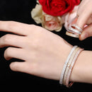 Luxury Round Bangle Ring Set Fashion Dubai Gold and Silver Color Bridal Jewelry - WELLQHOME