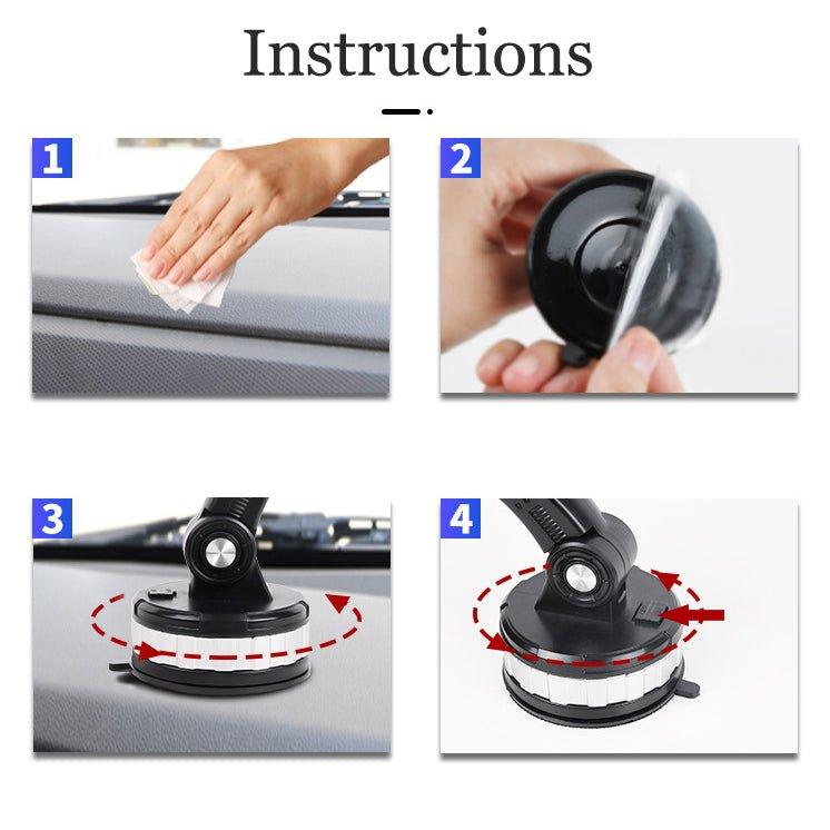 Car Suction Cup Adjustable Mobile Holder - WELLQHOME