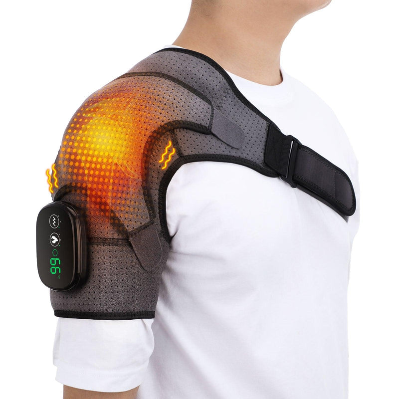 Electric Heating Vibration Shoulder Brace Support - WELLQHOME
