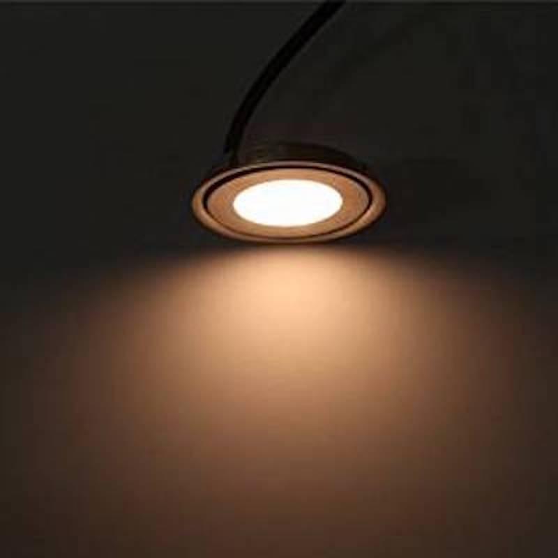 Kit of 6 round indoor LED 9mm thin wall/stair/floor lights - WELLQHOME