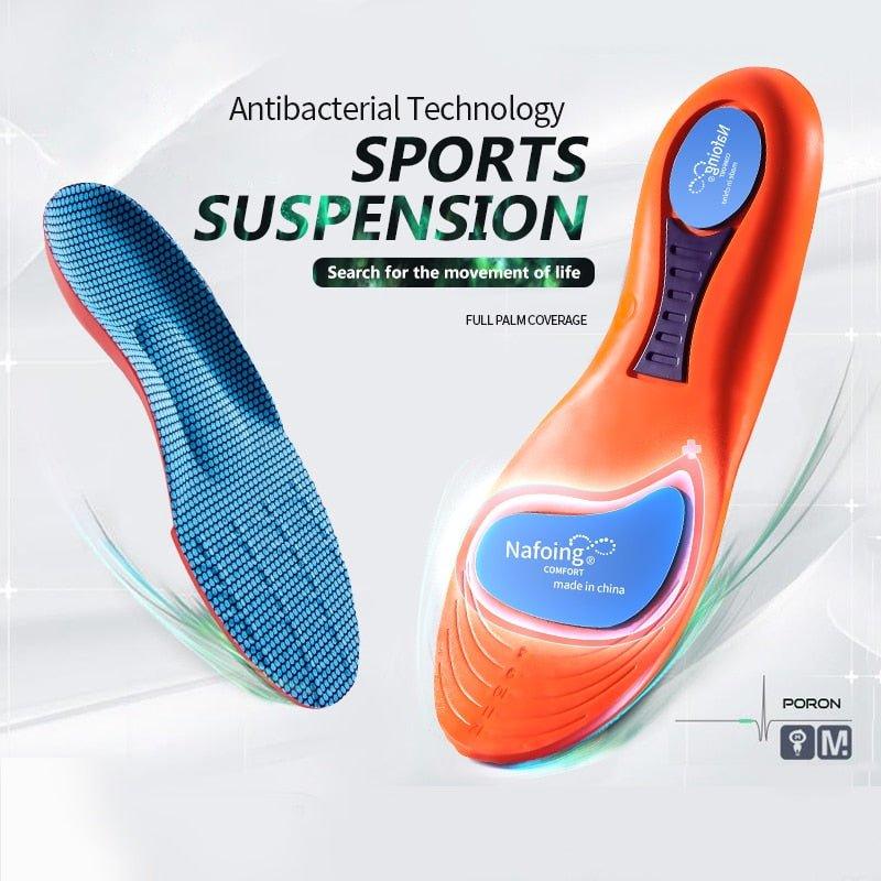 New Sports Elasticity Insoles For Shoes Sole Technology Shock Absorption Breathable Running Insoles For Feet Orthopedic insoles - WELLQHOME