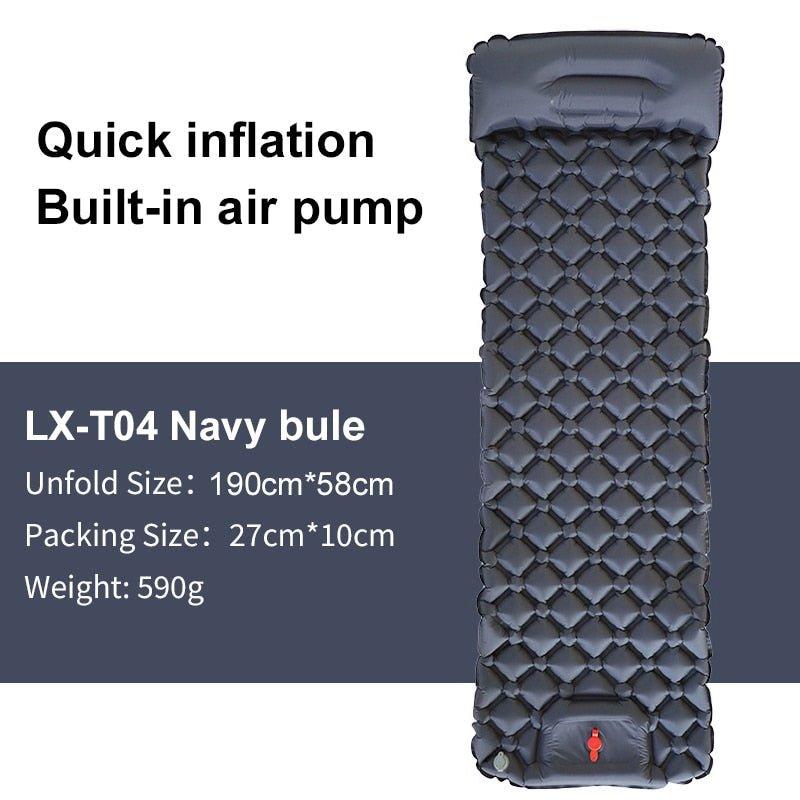 Outdoor Sleeping Pad Inflatable Mattress with Pillows - WELLQHOME