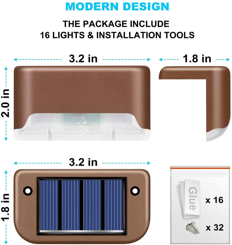 Outdoor Solar LED Deck Step Lights - WELLQHOME