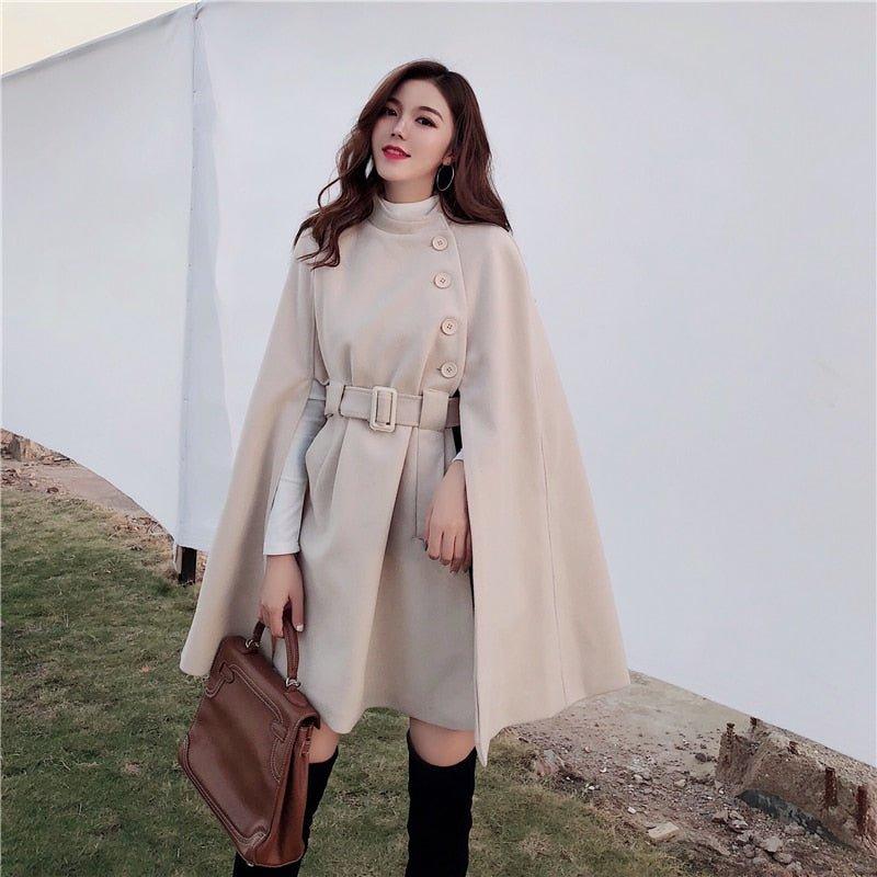 Poncho With Belt - WELLQHOME