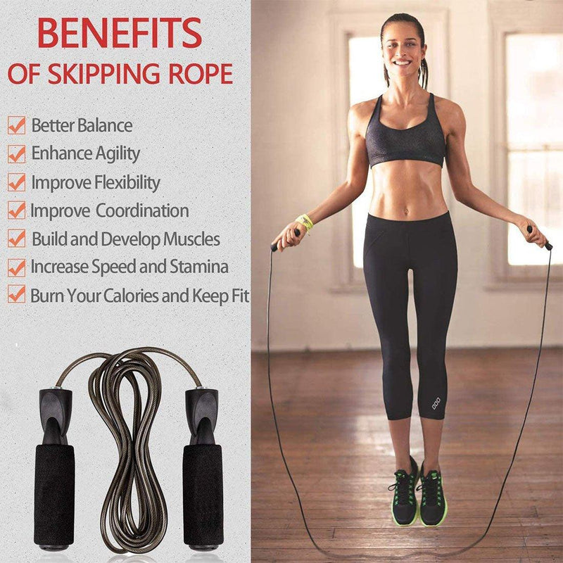 Skipping Rope with Sponge Handle for Fitness Training - WELLQHOME