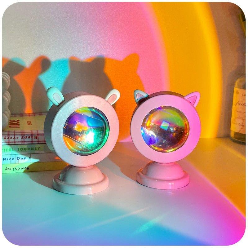 Sunset Bedroom Projection Rainbow Bedside Table Lamp Night Light - WELLQHOME