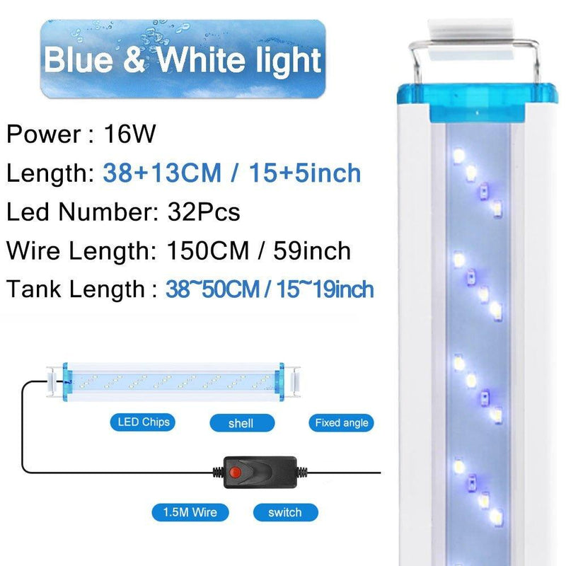Super Slim Waterproof LEDs Aquarium, Aquatic Plant Clip Light - WELLQHOME
