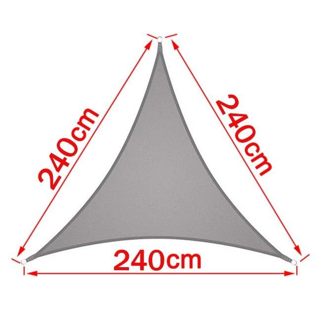 Waterproof Polyester Shade Sail for Outdoor Garden, Beach, Terrace, Pool Awning - WELLQHOME