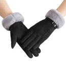Women Autumn Winter Cute Furry Warm Gloves - WELLQHOME